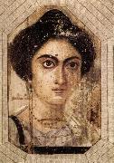 unknow artist Funerary Portrait of Womane from El Fayum oil on canvas